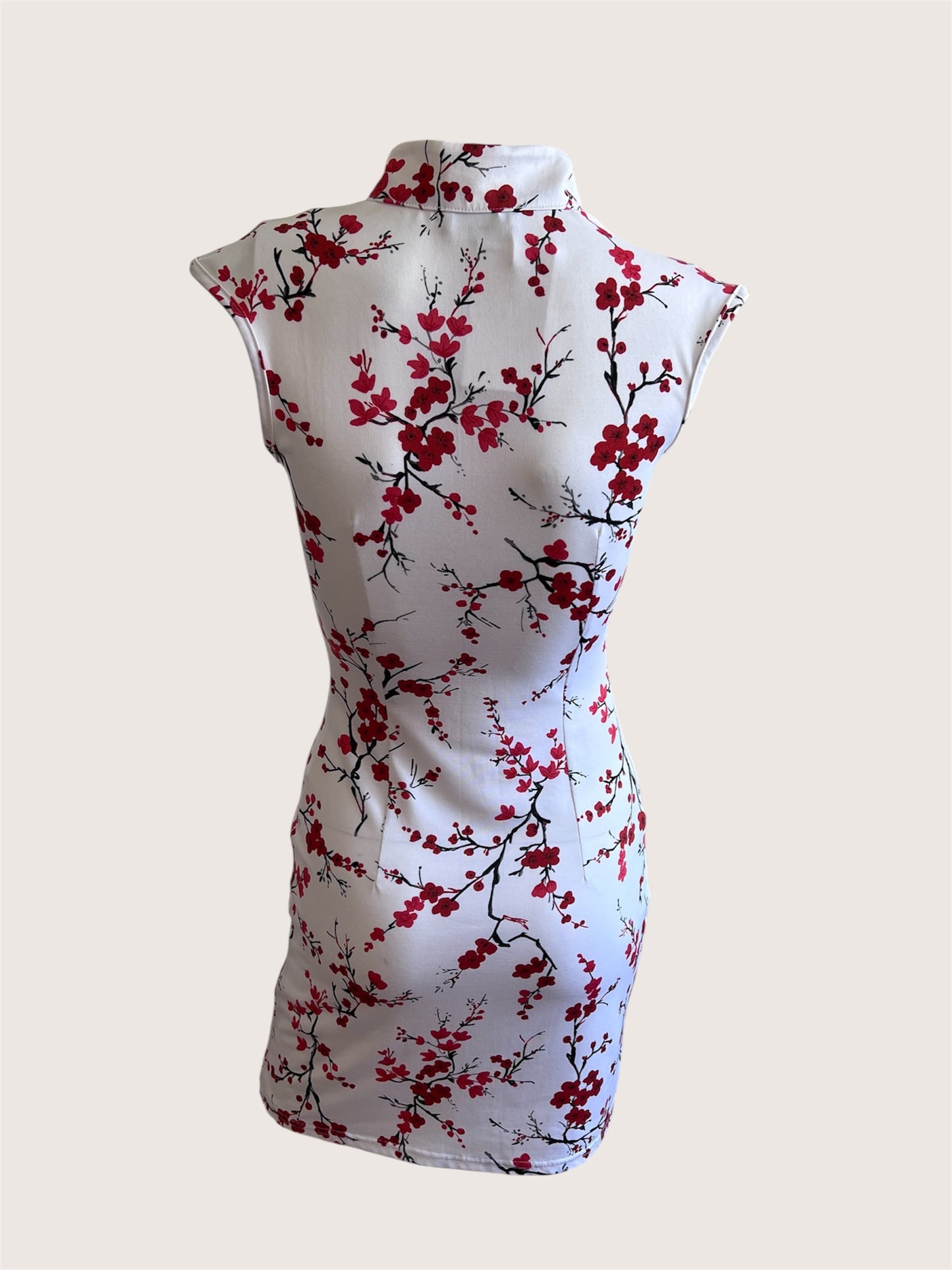 2000's Floral Qipao Inspired Mini Dress