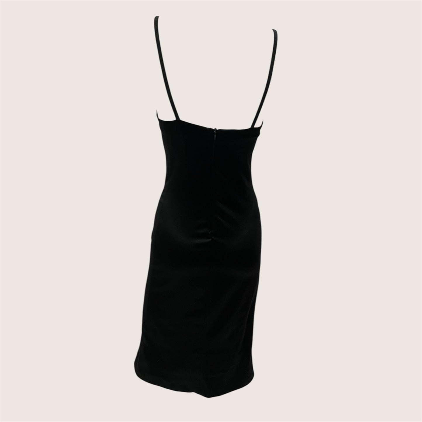 1990's Black Midi Slip Dress