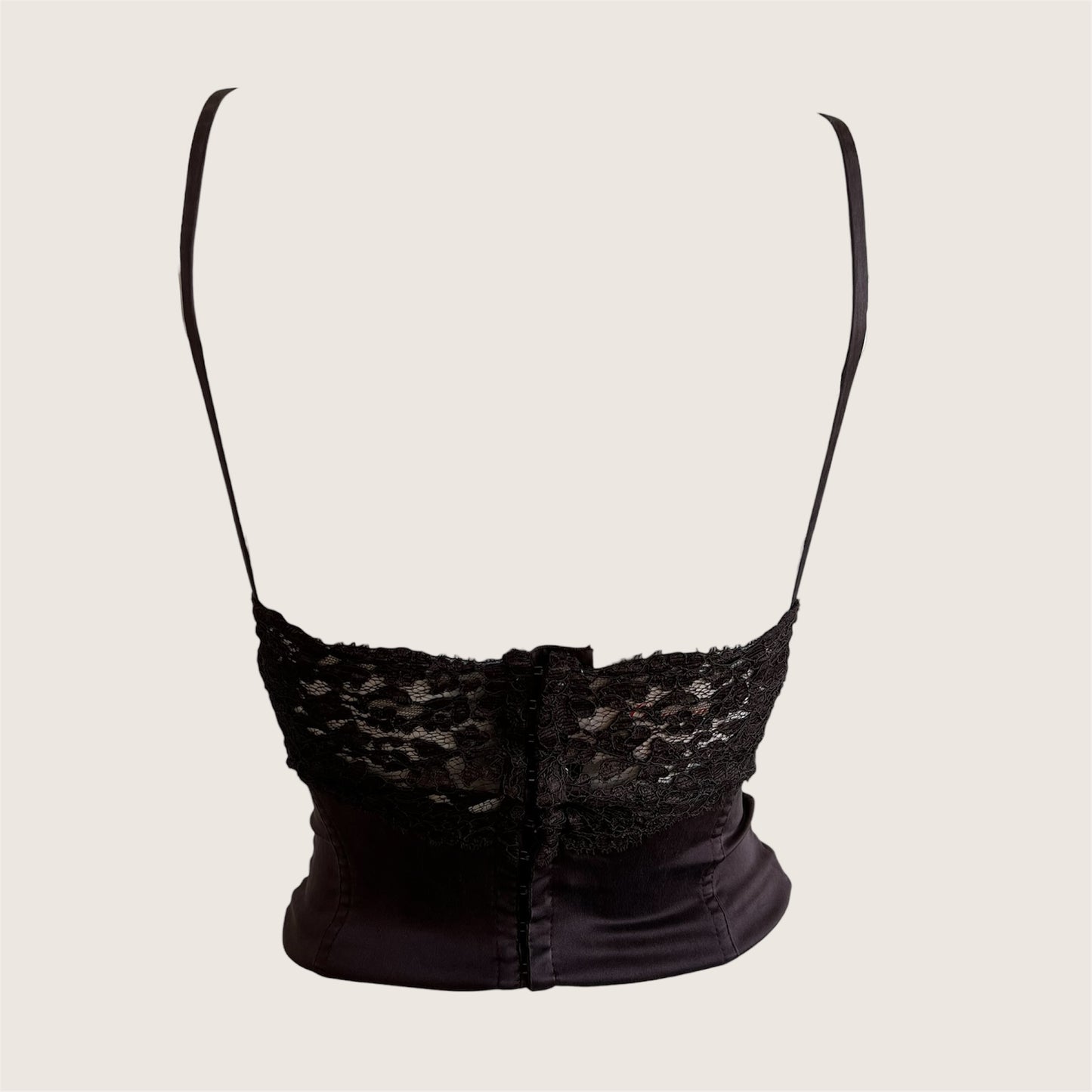 1990's Italian Espresso Brown Bustier Top