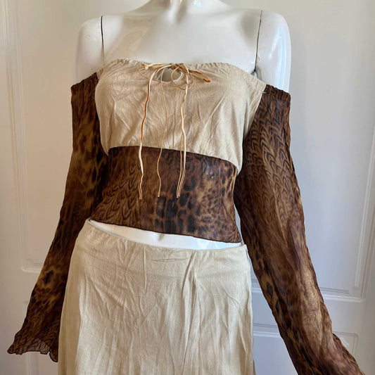 1990's Leopard Print Suedette Ensemble