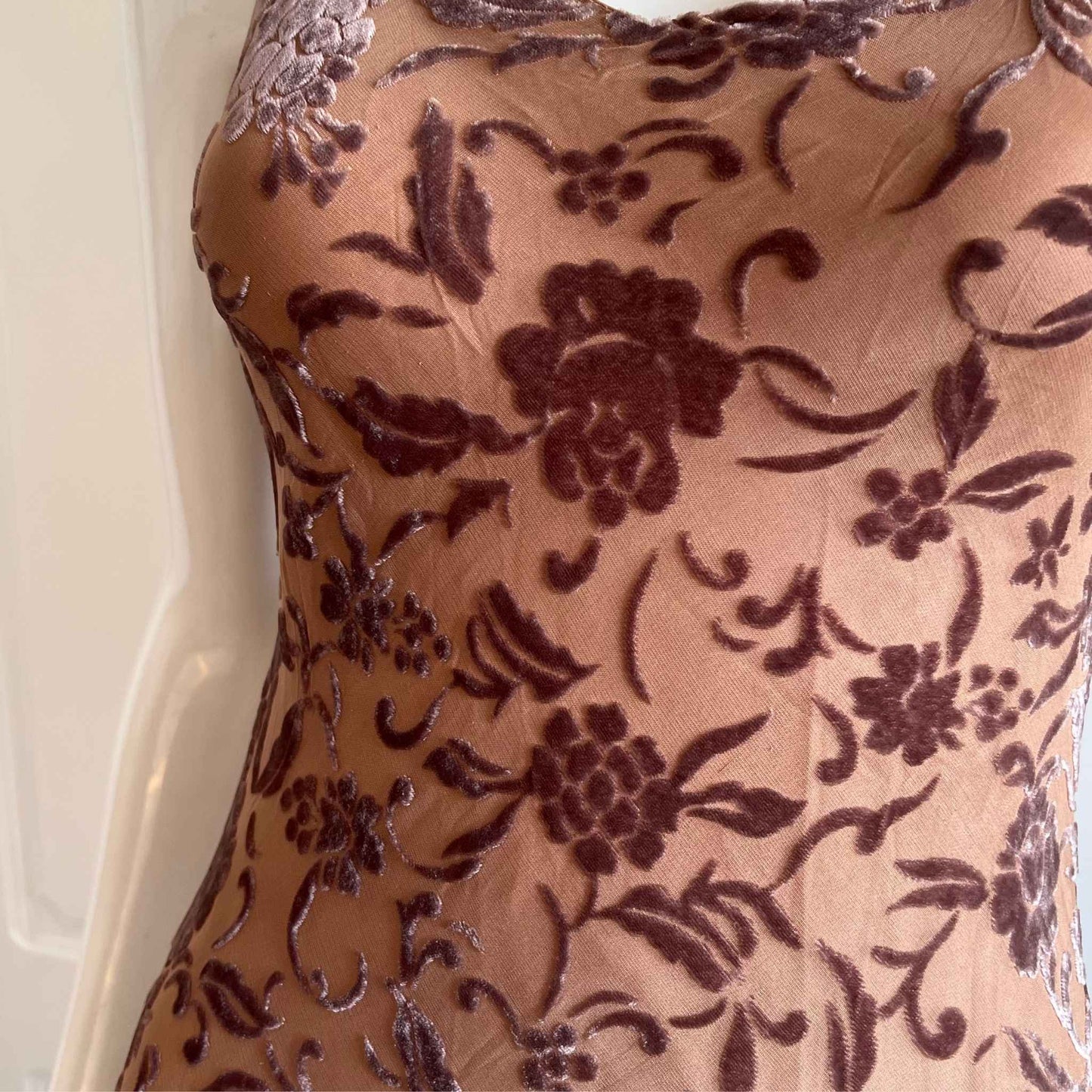 Dusty Rose Silk Floral Slip Dress