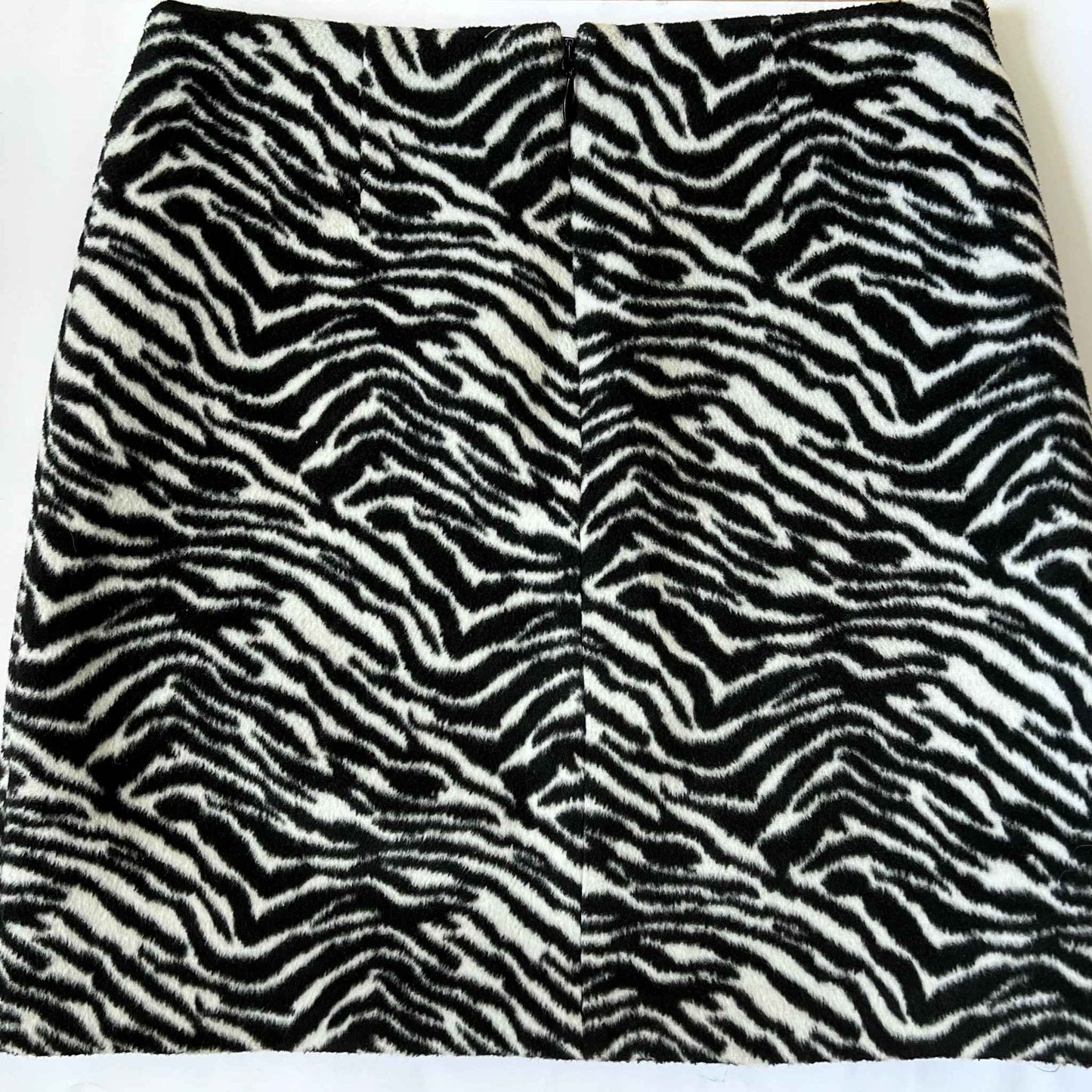 1990's Zebra Print Mini Fuzzy Skirt