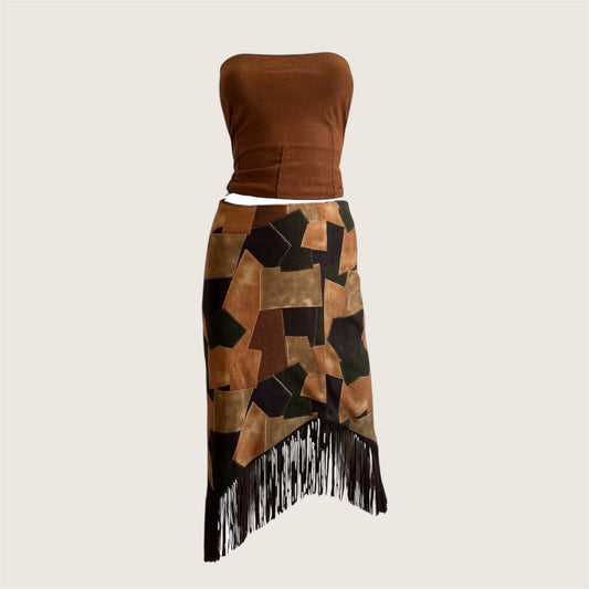 Parisian Caramel Brown Suedette Top