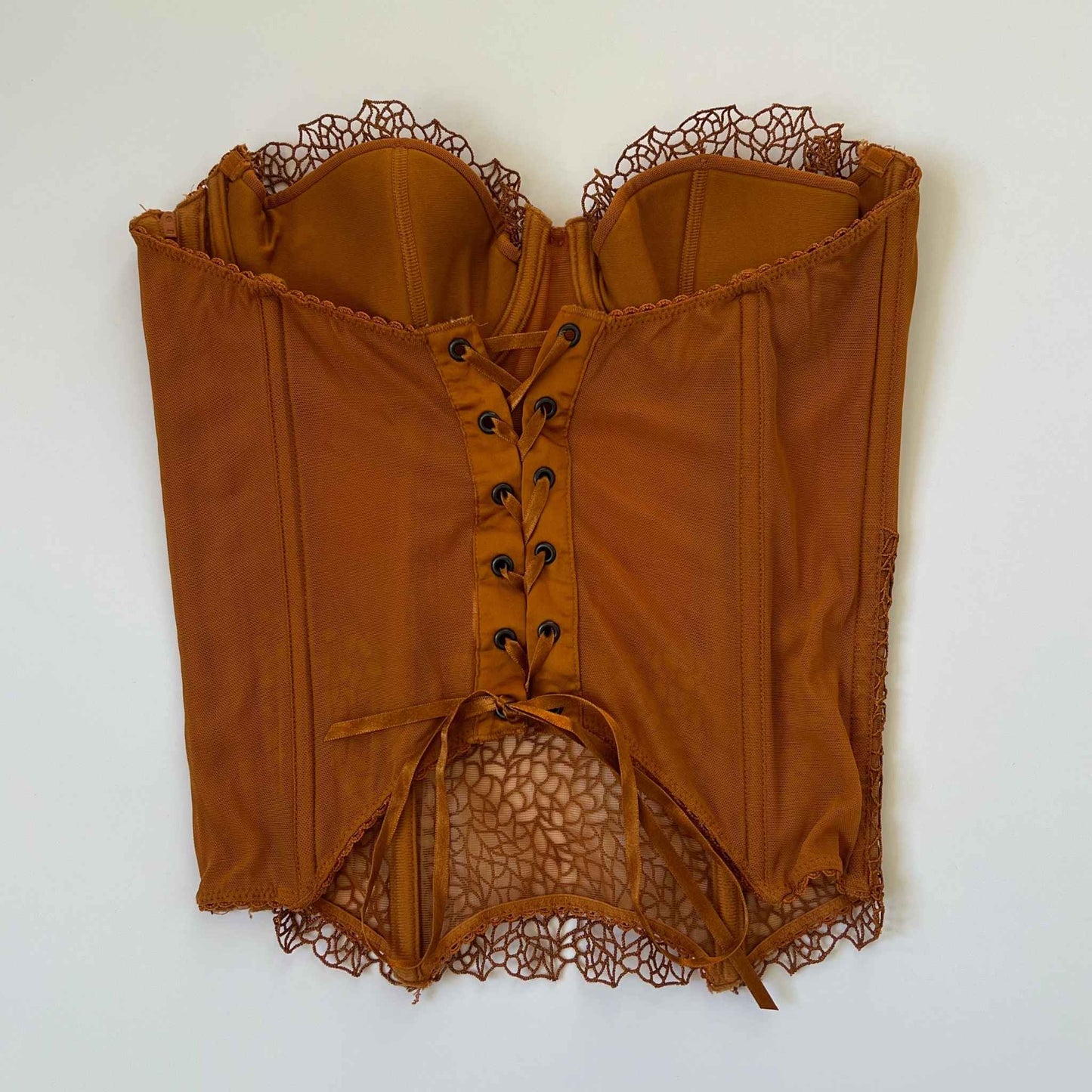 Vintage Caramel Orange Bustier