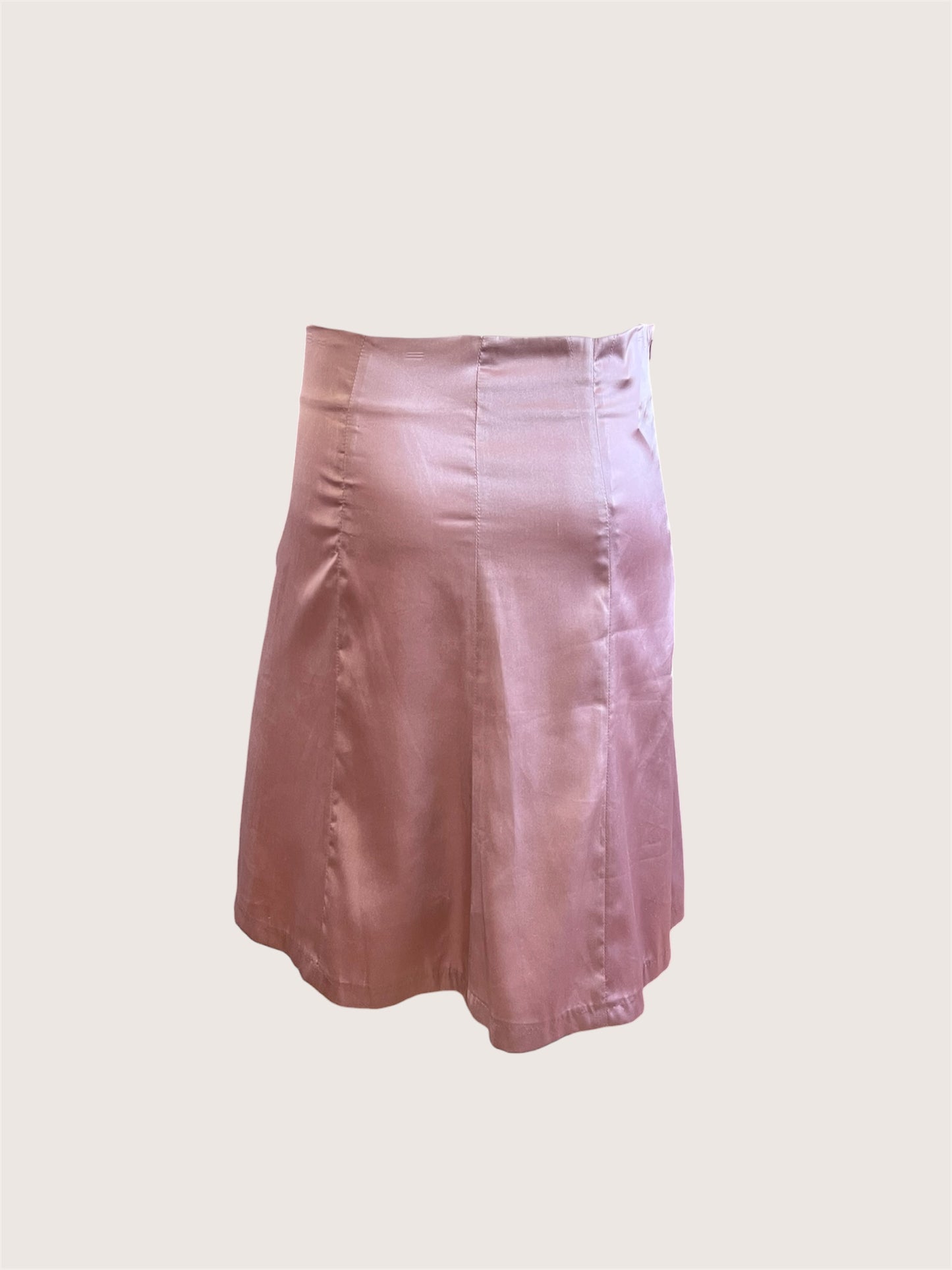 1990's Dusty Pink Satin Slip Skirt