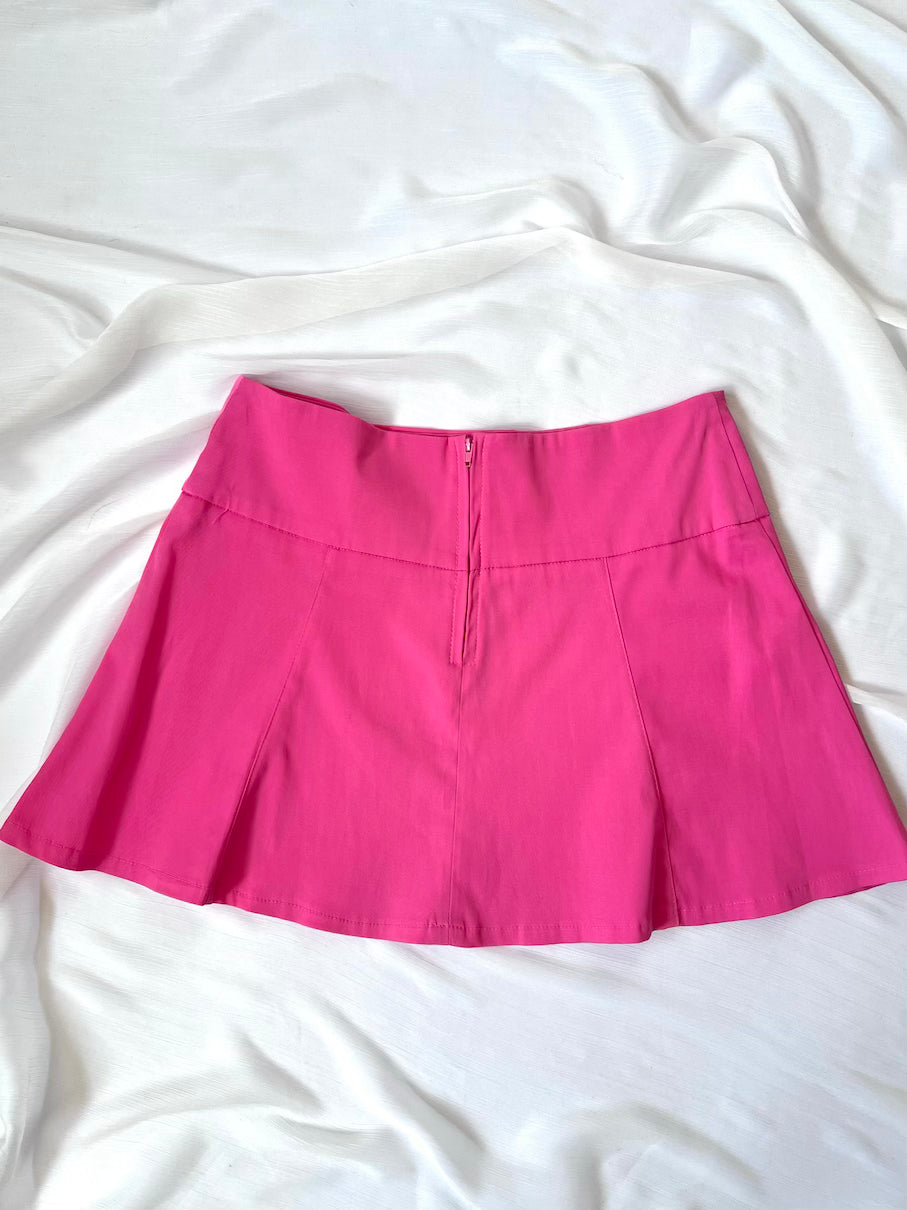 2000's Hot Pink Camisole & Mini Skirt Ensemble
