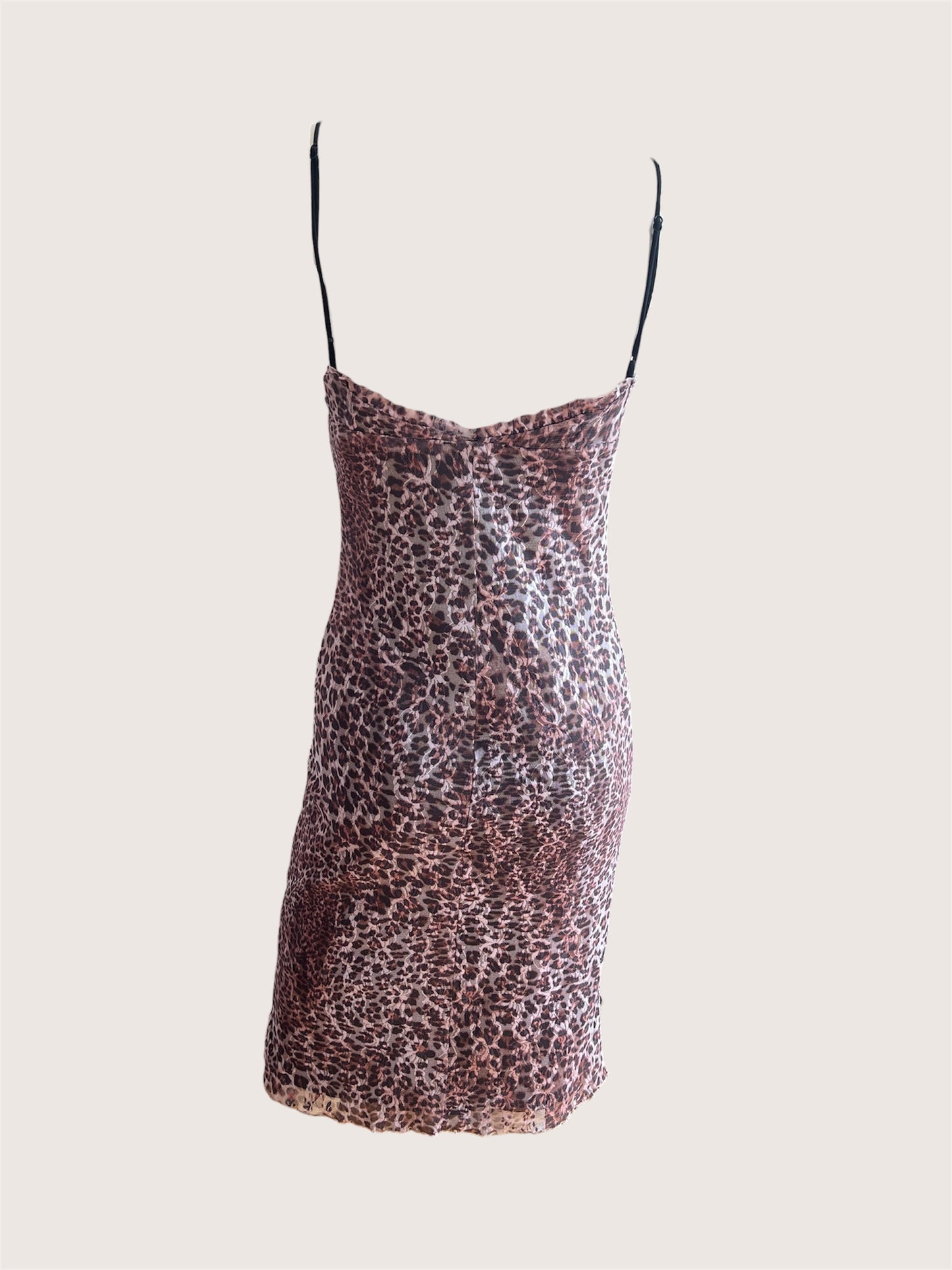 2000's Leopard Print Mini Slip Dress