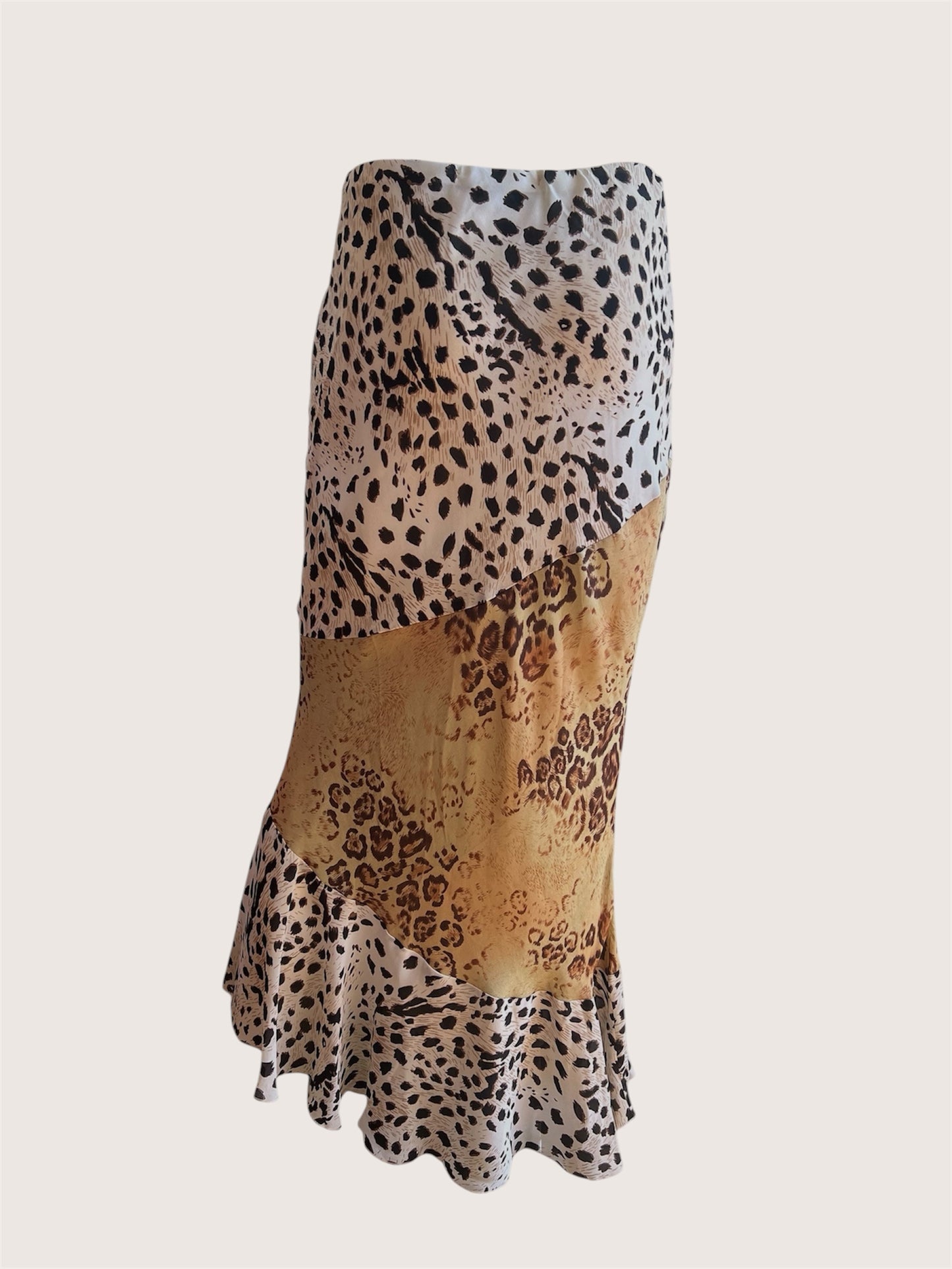 2000's Animal Print Slip Skirt