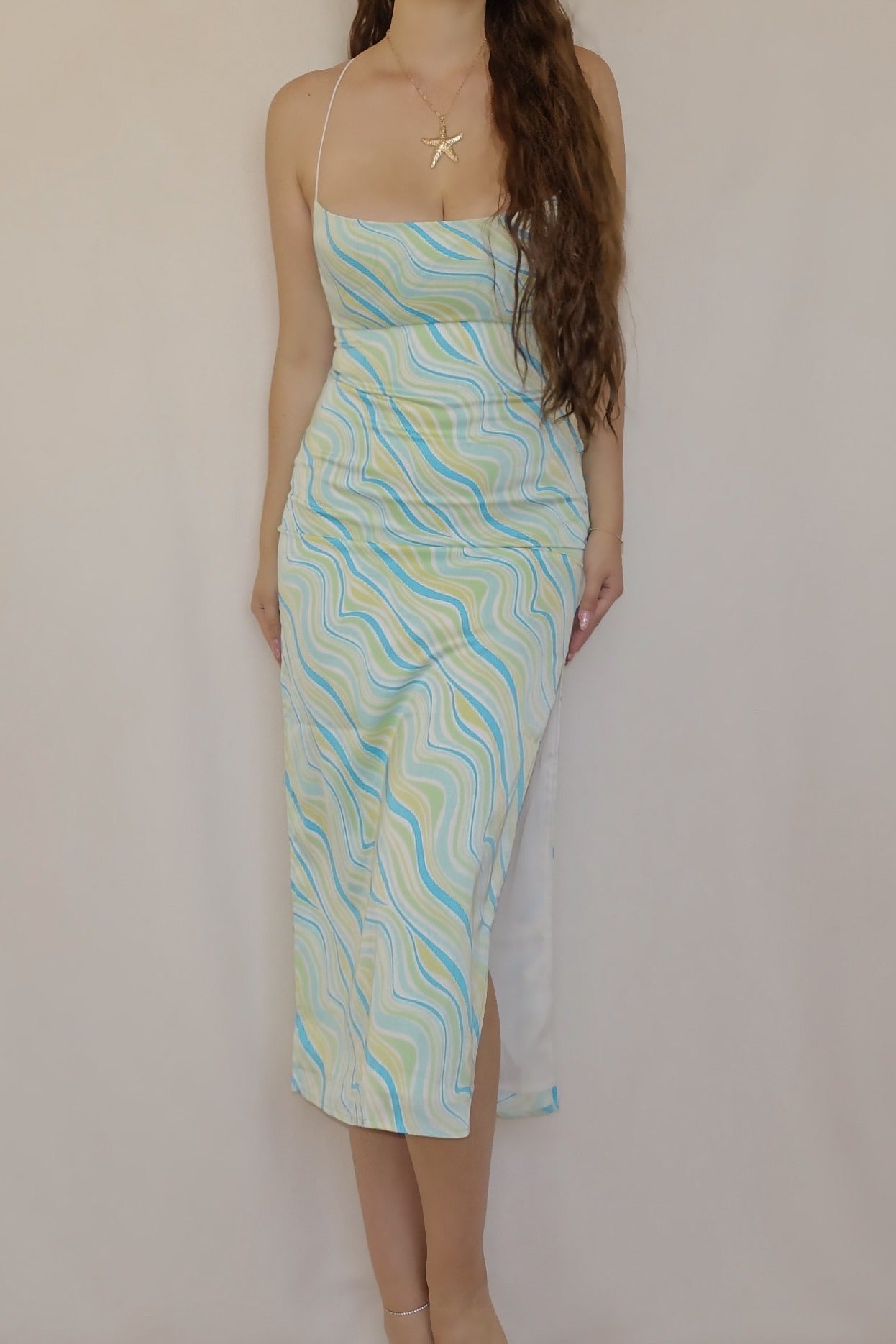 2000's Watercolor Slip Dress