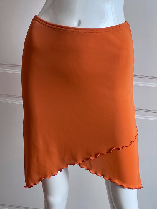 Vintage 1990's Orange Italian Slip Skirt