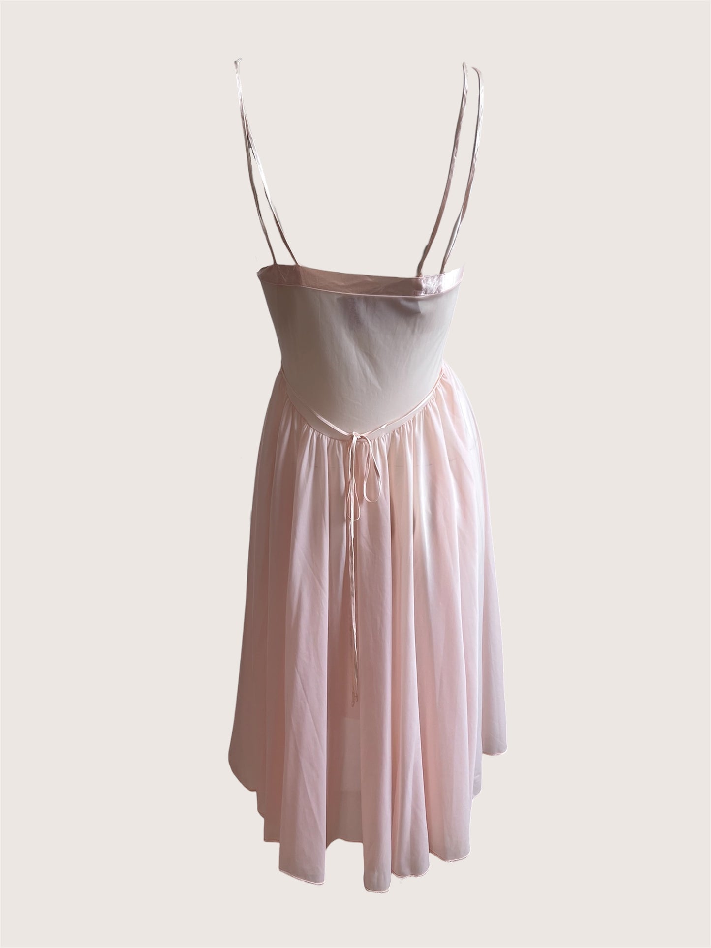 Vintage Pastel Pink Slip Dress