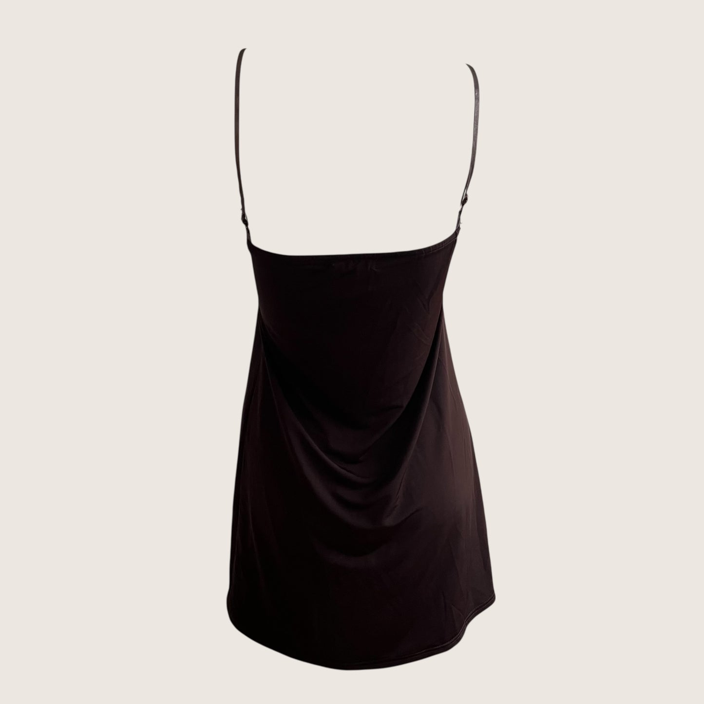 1990's Brown Faux Fur Mini Dress