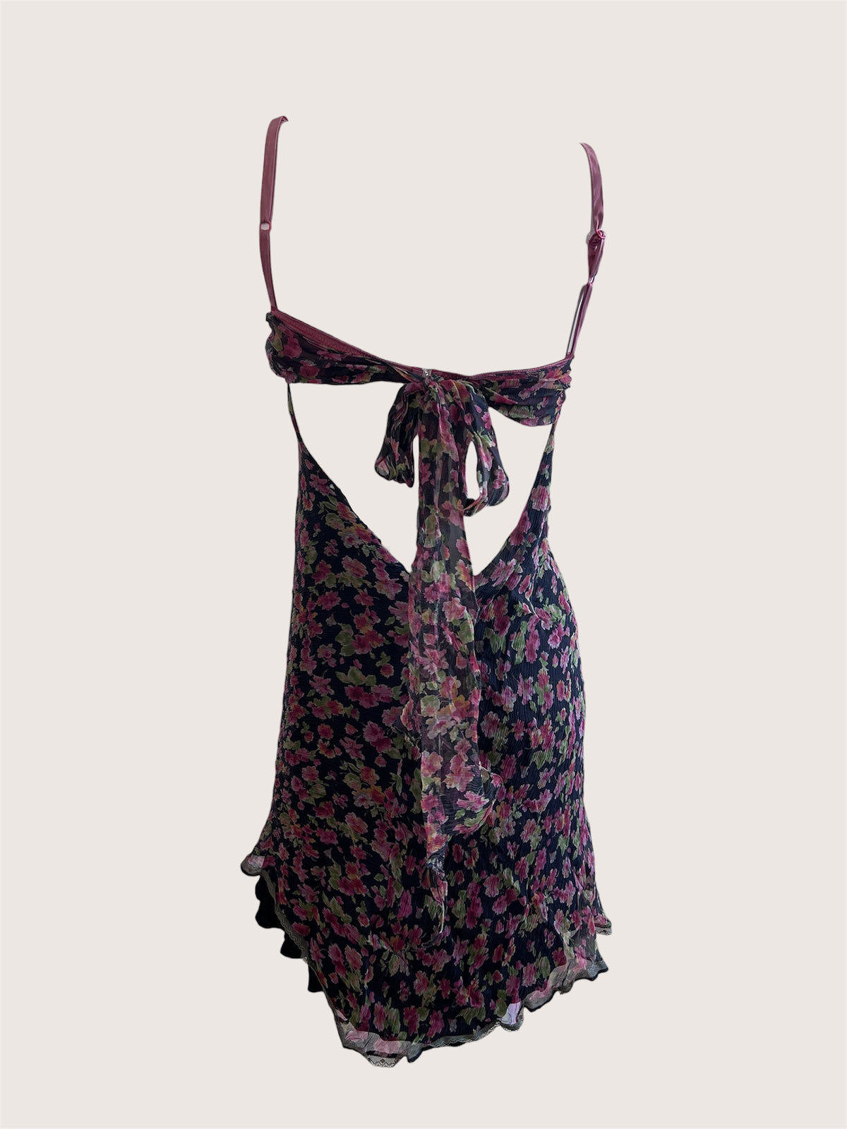 Luxurious Designer 100% Silk Floral Mini Dress