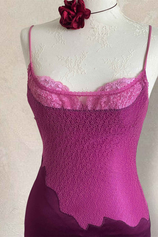 Luxurious Designer 1990's Violet Gown