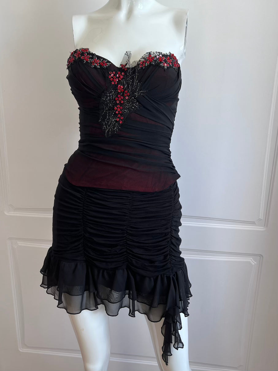 Luxurious Designer Dark Cherry Corset