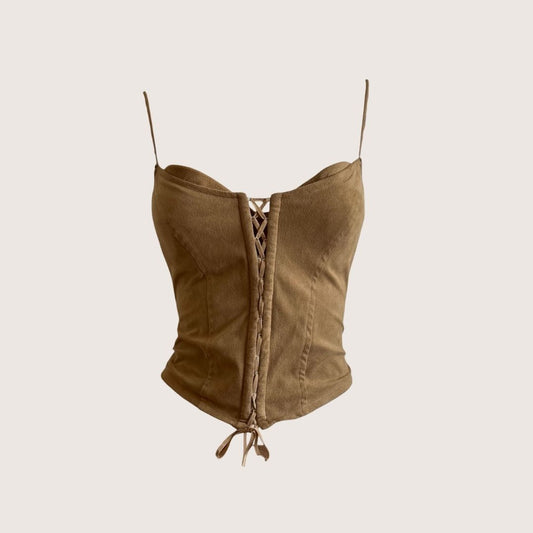Vintage 1990's Suedette Bustier