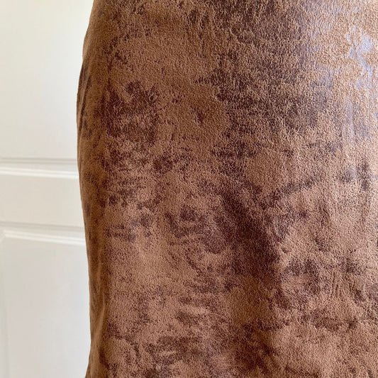 Vintage Italian Dark Brown Saddle Skirt