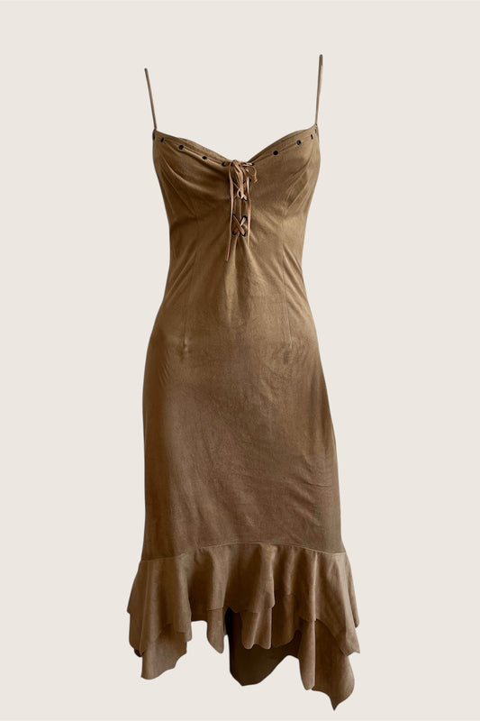 1990's Suedette Bustier Dress