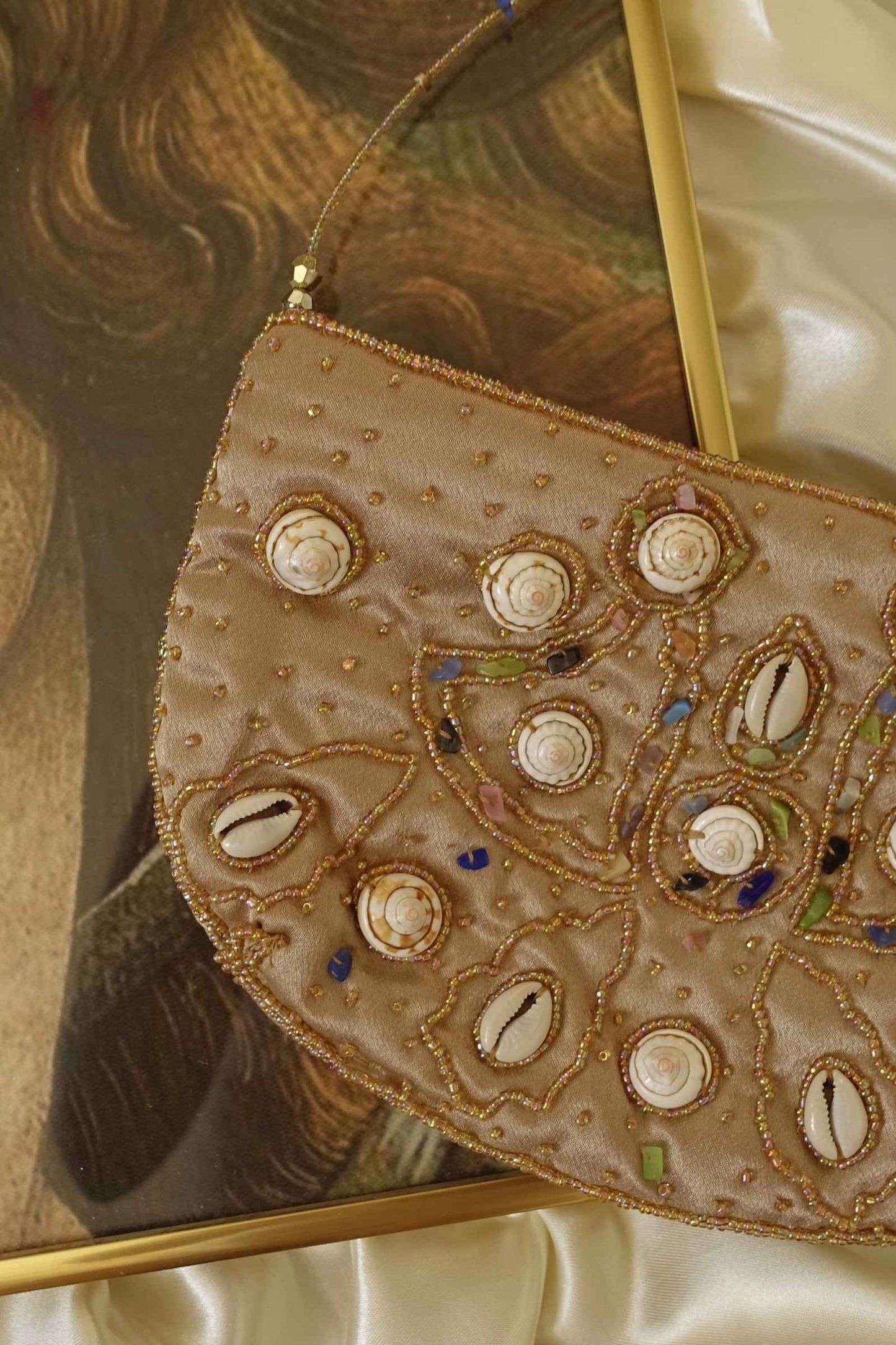 Vintage Gold Beaded Purse