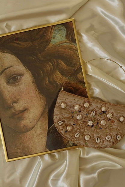 Vintage Gold Beaded Purse