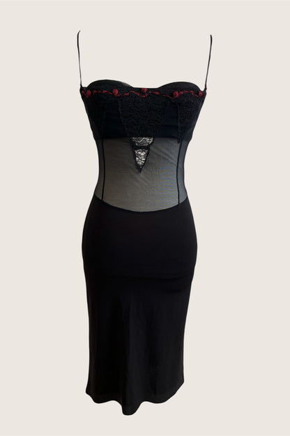 Luxurious Designer Little Black Bustier Dress