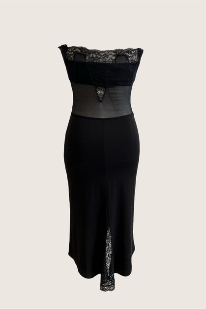Luxurious Designer Little Black Bustier Dress