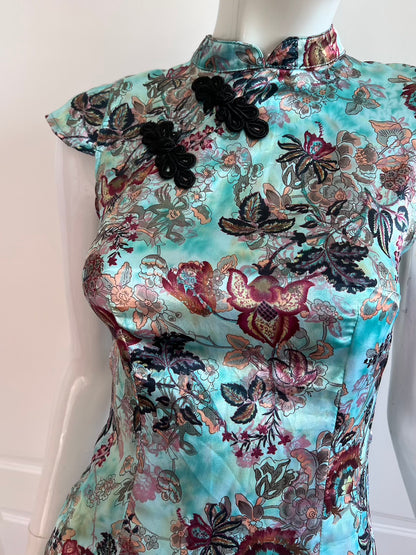 Vintage Satin Qipao Inspired Top