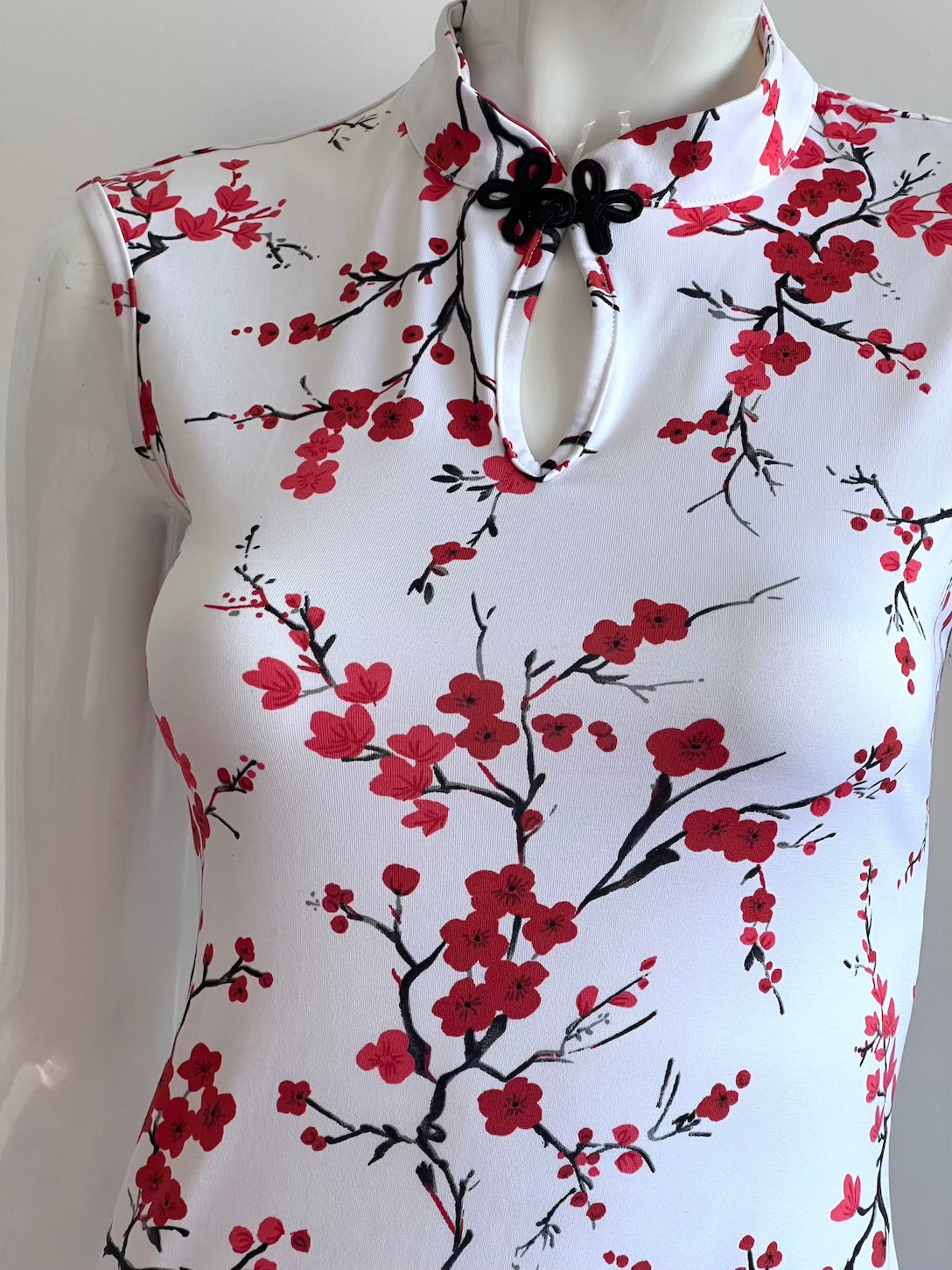 2000's Floral Qipao Inspired Mini Dress