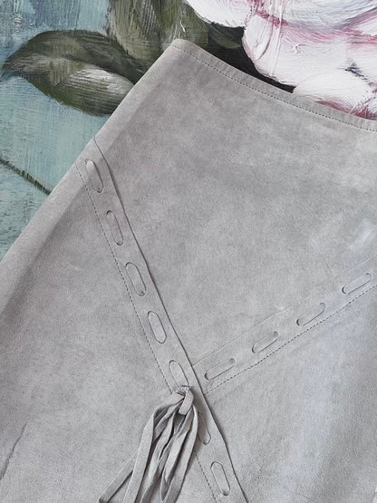 2000's Pastel Mint Suedette Mini Skirt