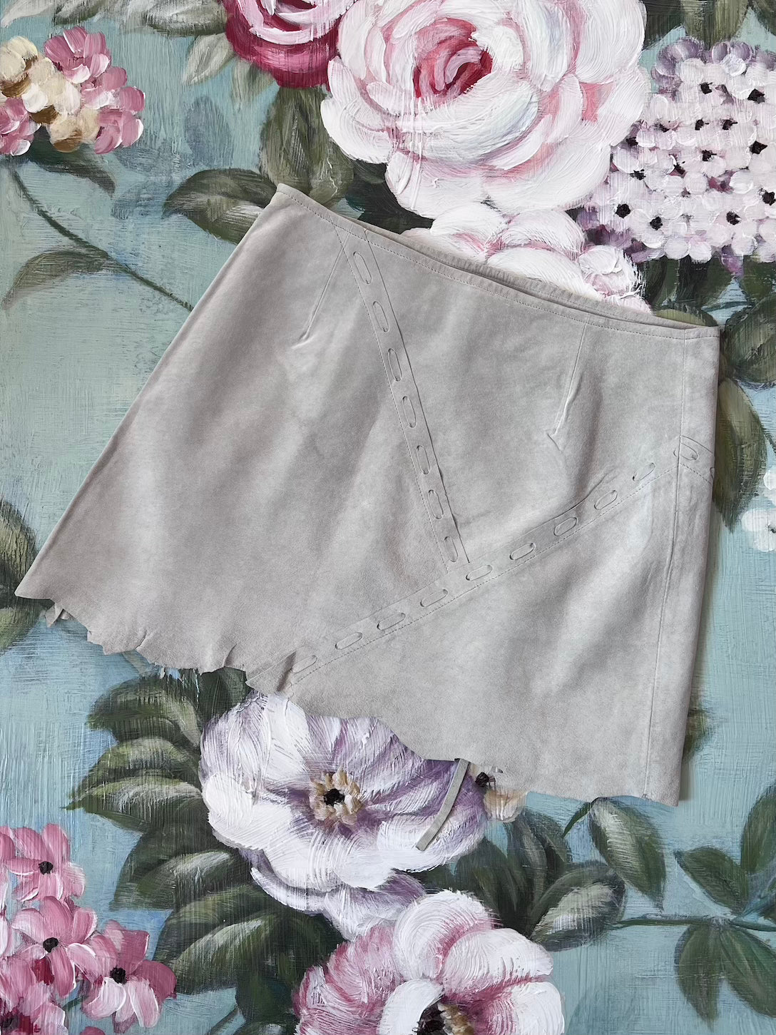 2000's Pastel Mint Suedette Mini Skirt