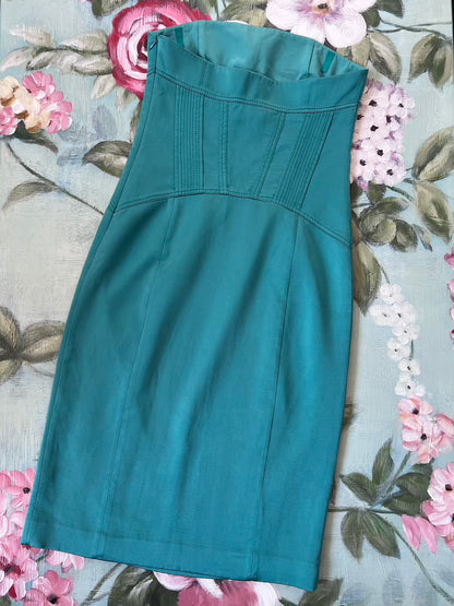 Luxurious Silk Corset Pencil Dress