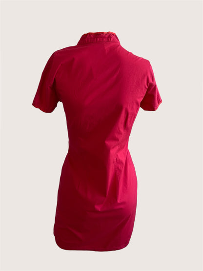 Vintage Red Qipao Inspired Mini Dress