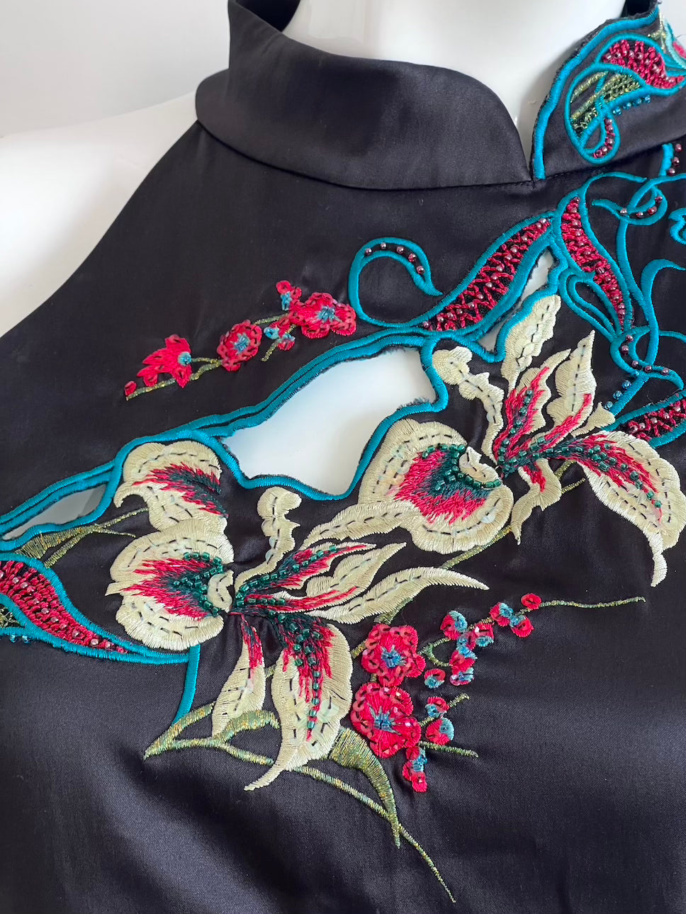 Luxurious & Rare Black Embroidered Corset Bodice