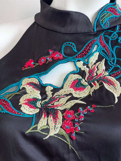 Luxurious & Rare Black Embroidered Corset Bodice