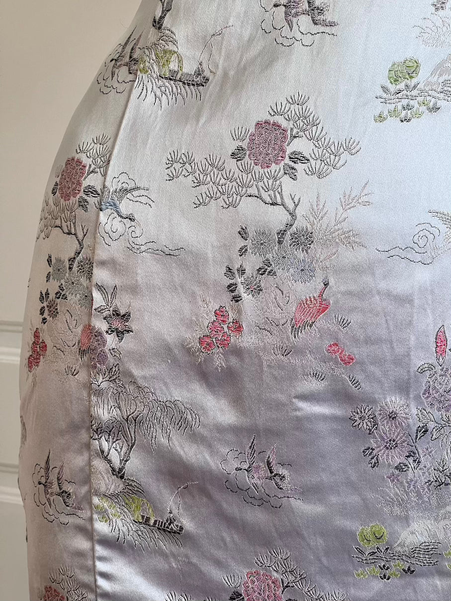 Vintage 2000's Silver Jacquard Dress