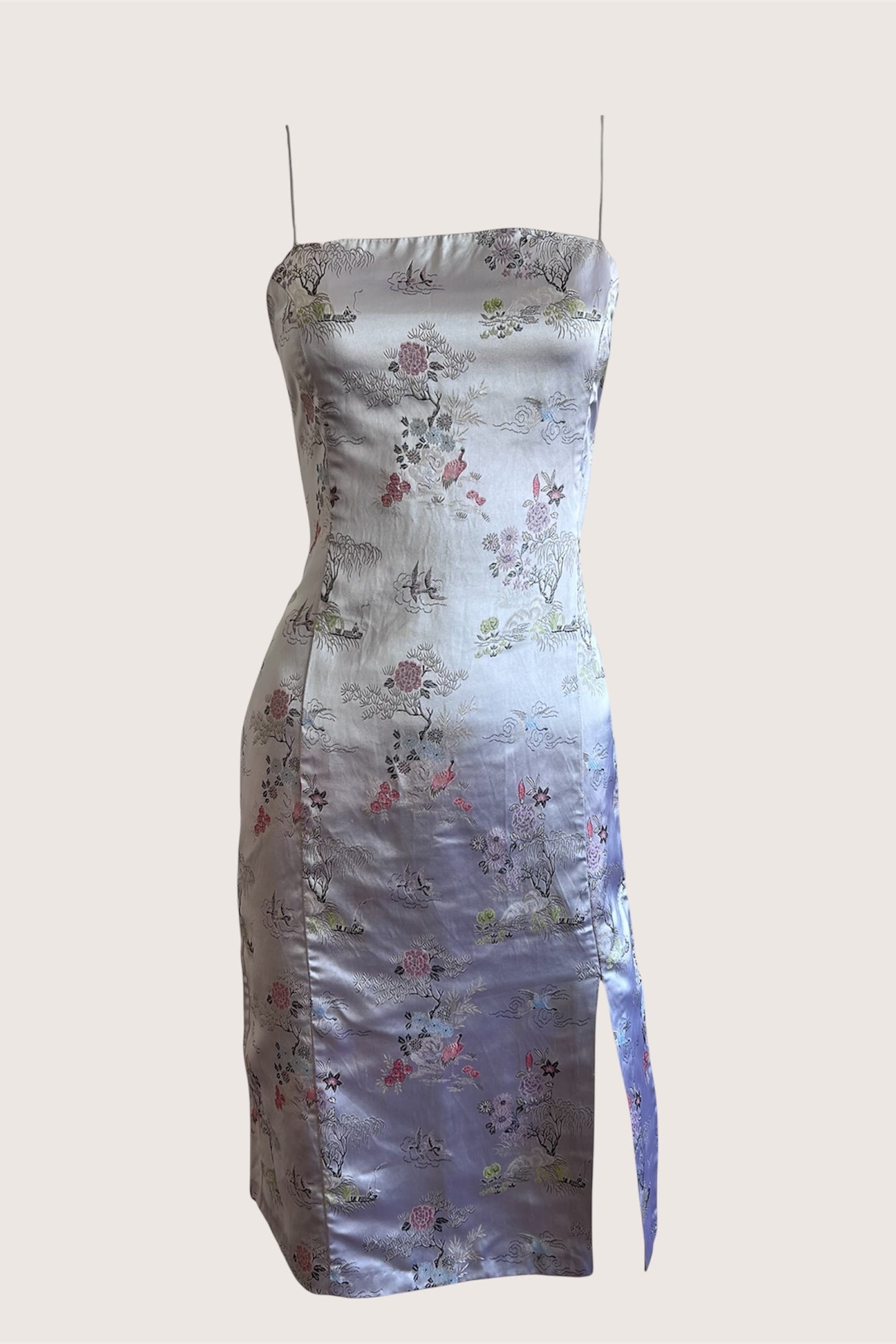 Vintage 2000's Silver Jacquard Dress