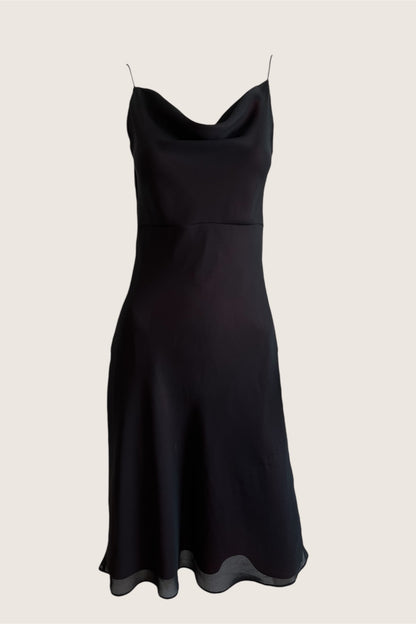 Vintage 1990's Dark Cherry Overlay Slip Dress