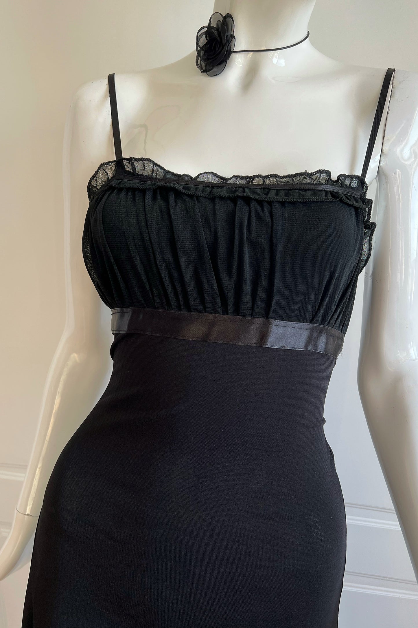 Vintage 1990's Black Asymmetrical Dress