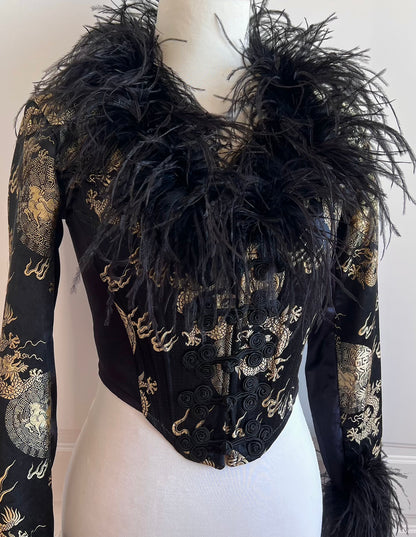 Luxurious & Rare English Designer Brocade Corset Bodice