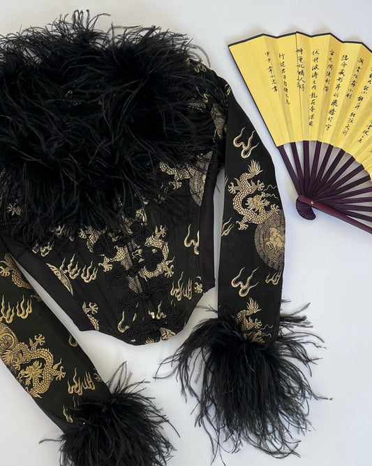 Luxurious & Rare English Designer Brocade Corset Bodice