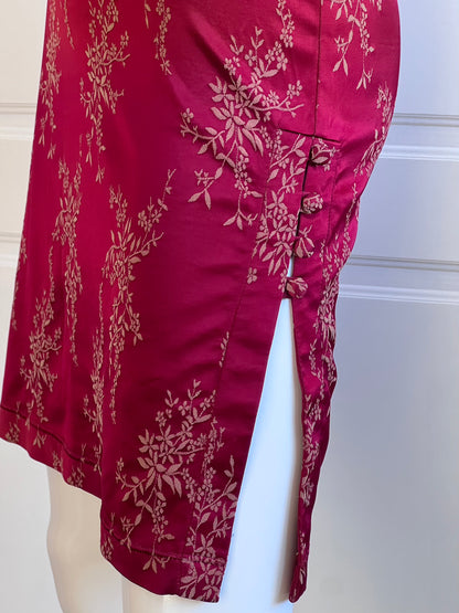 1990's Classic Wine Red Dress