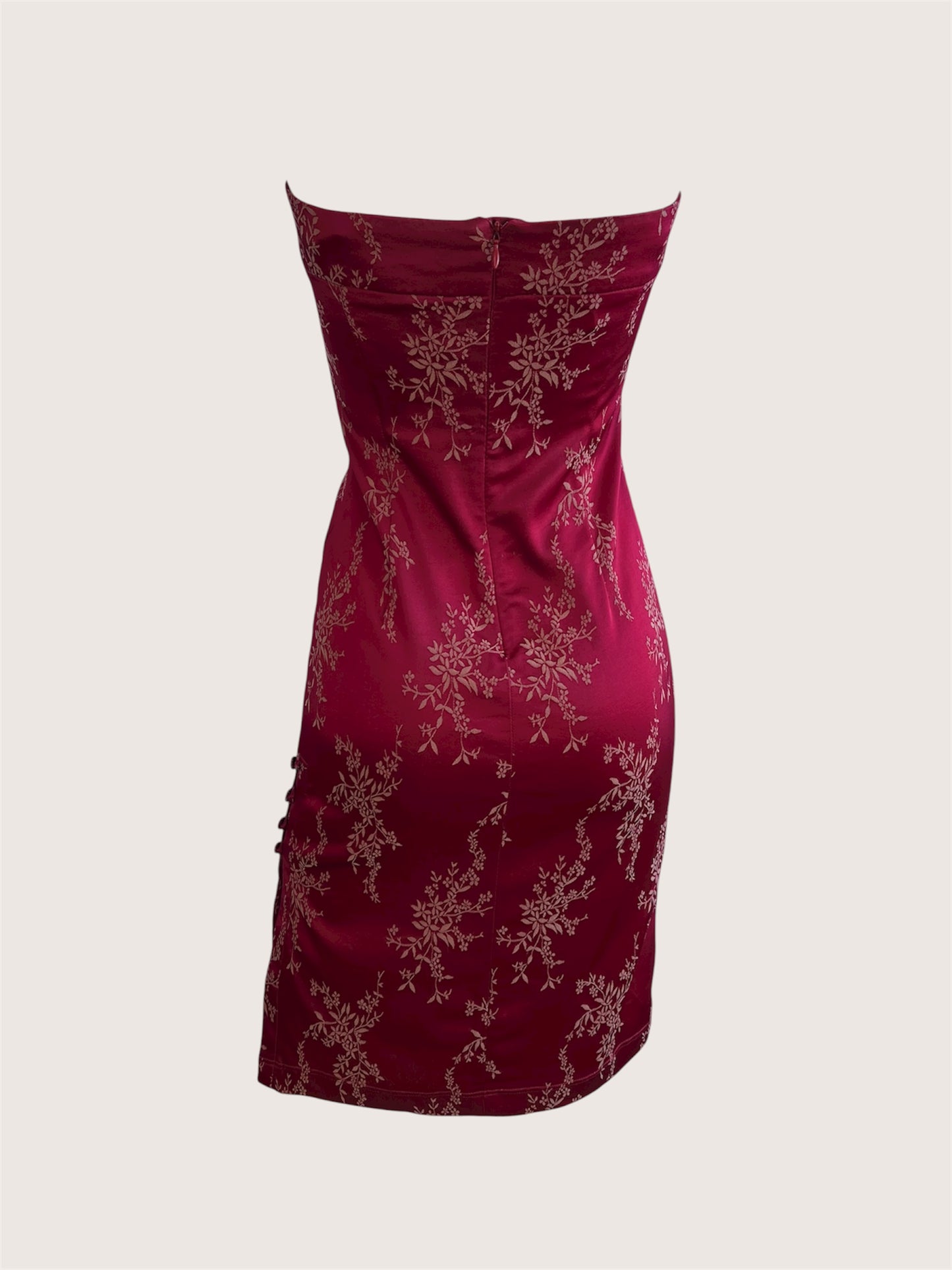 1990's Classic Wine Red Dress