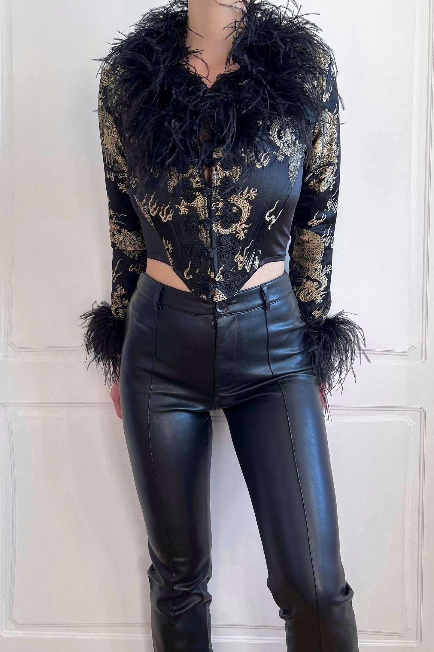 Luxurious & Rare English Designer Brocade Corset Bodice