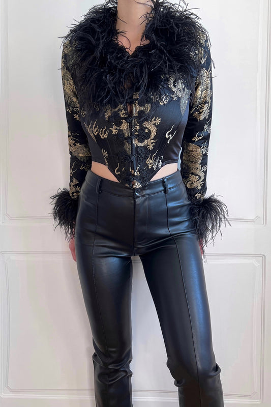 Luxurious & Rare English Designer Brocade Corset Bodice