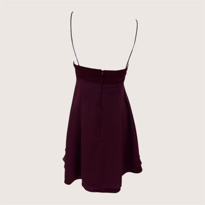 Vintage Wine Red Mini Dress