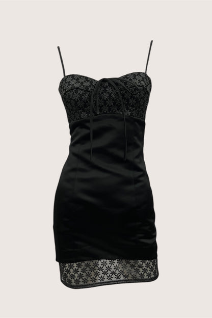 Vintage 1990's Little Black Bustier Dress