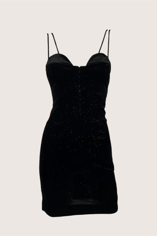 black mini dress vintage Black Solid Sleeveless Lace Mini Dress