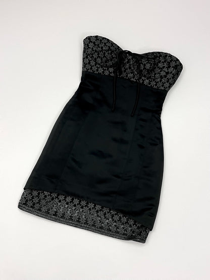 Vintage 1990's Little Black Bustier Dress