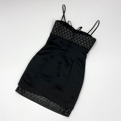 Vintage 1990's Little Black Bustier Dress