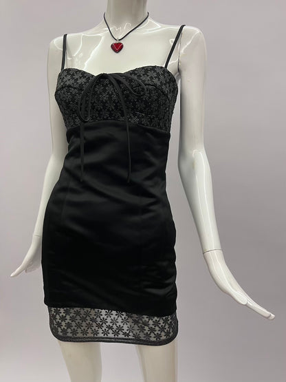 Vintage 1990's Little Black Bustier Dress